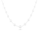 Collar Perlas Blancas Oro Blanco 14k Disminuci&oacute;n | Bizzarro