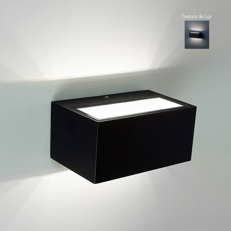 Lampara Muro Led Exterior Negro 9w Luz Blanca N... image number null