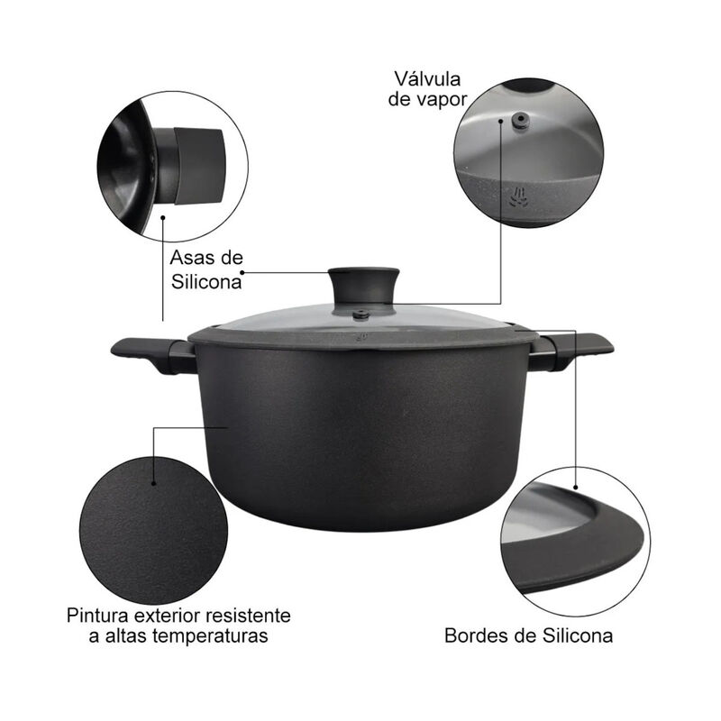 Olla Cacerola Cocina HUDSON 24 cm Aluminio Anti... image number null