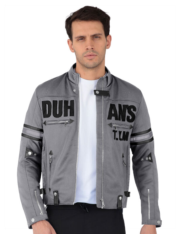 Chamarra Biker Caballero Proteccion Codos Brazo... image number null