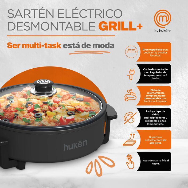 Sart&eacute;n El&eacute;ctrico Desmontable Grill MasterChef b... image number null
