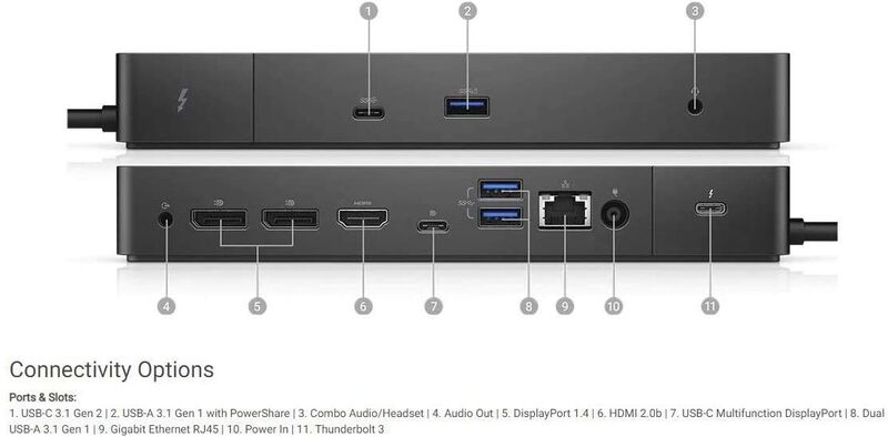 Estaci&oacute;n De Acoplamiento Dell Wd19tb Thunderbol... image number null