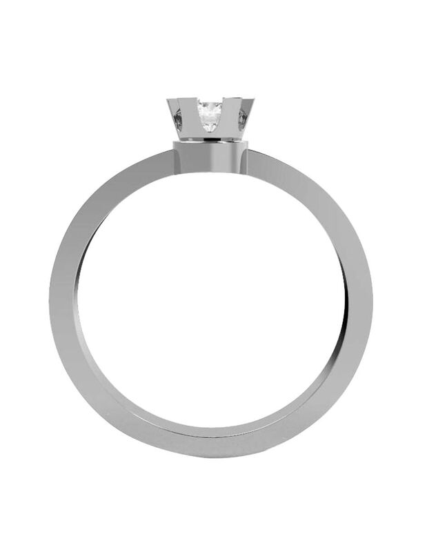 Anillo de Compromiso de 14K con Diamante de Lab... image number null