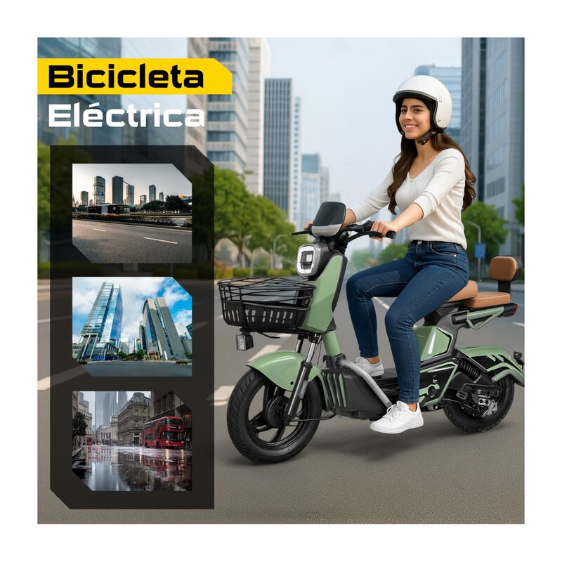 Bicicleta El&eacute;ctrica Moto Bici Scooter 3 Vel 55k... image number null