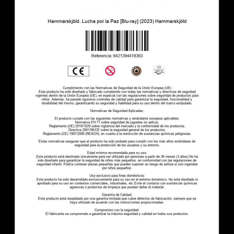 Hammarskj&ouml;ld. Lucha por la Paz [Blu-ray] (2023)... image number null