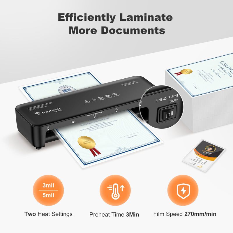 Laminador T&eacute;rmico Laminator Bonsaii A4 De 23 Cm... image number null