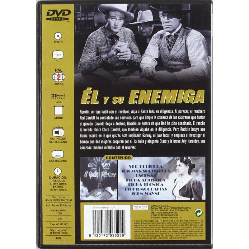 &Eacute;l y su enemiga (DVD) 1944 Tall in the Saddle image number null