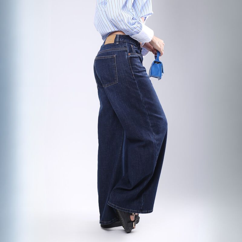 Pantal&oacute;n Wide Leg Mujer Savi Jeans Mezclilla Ti... image number null