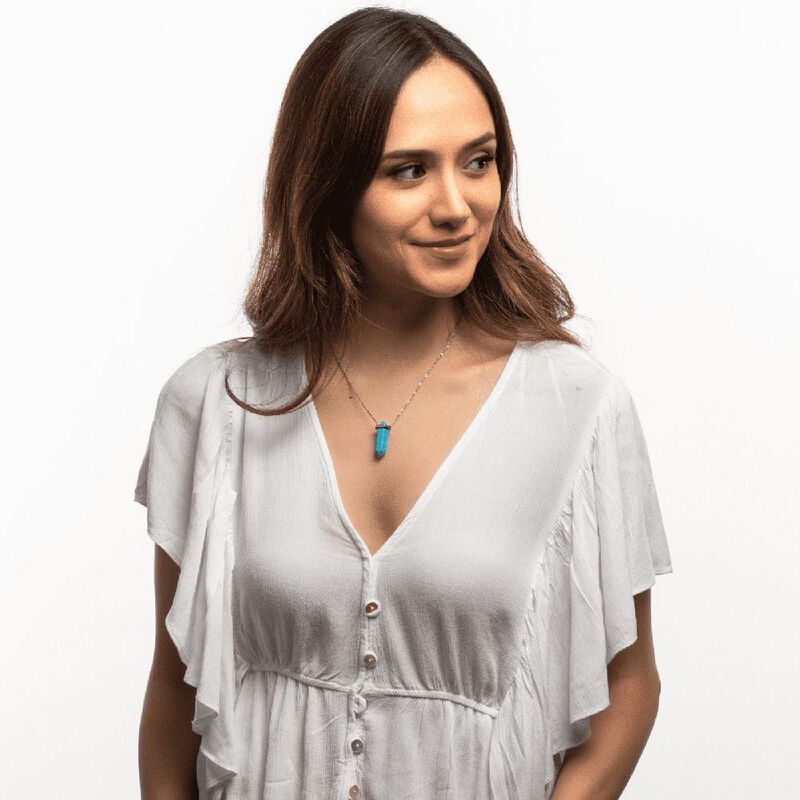 Collar Mujer Dije Cuarzo Piedra Natural Joyer&iacute;a... image number null