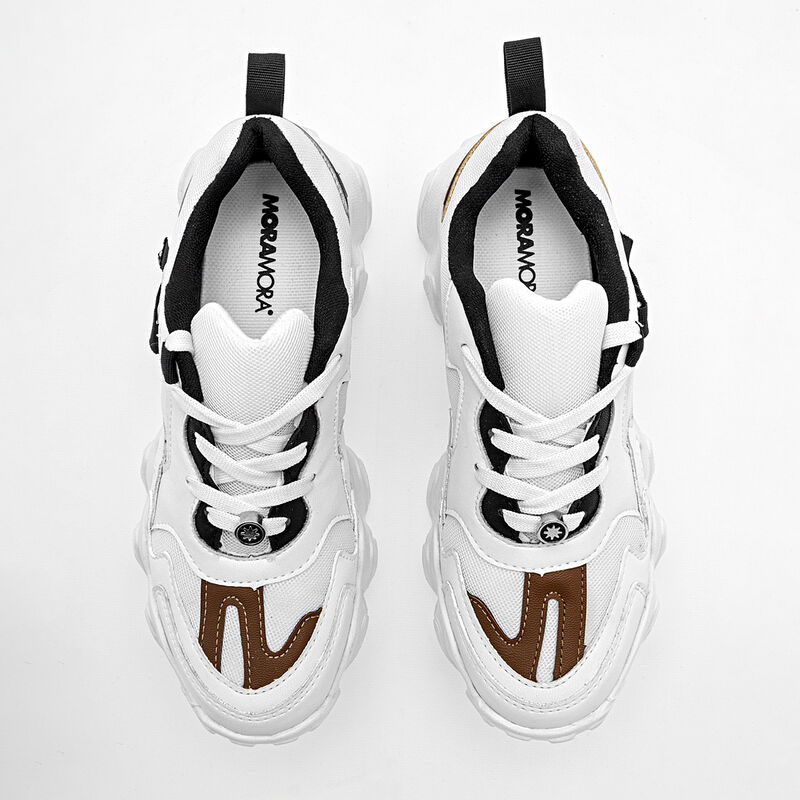 Moramora Tenis Chunky Para Mujer Blanco Camel A... image number null