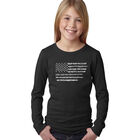 Camiseta De Manga Larga Word Art Para Ni&ntilde;a - Bandera Glory Hallelujah - Negro