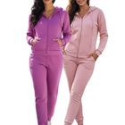 Set De 2 Conjuntos Mujer Térmico CONJ-07-PX2 Coral Y Fucsia Pant Y Sudadera Capucha