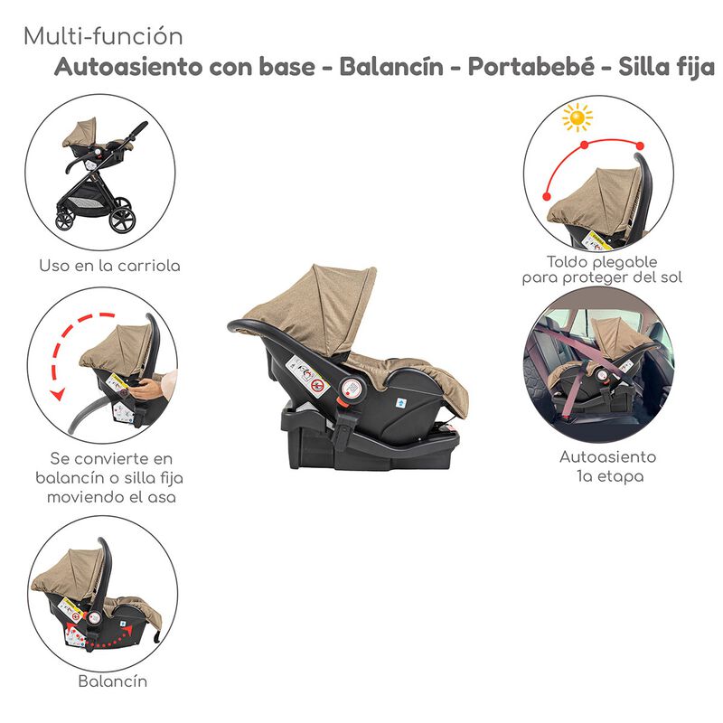 Carriola con Autoasiento y Bambineto Reclinable... image number null