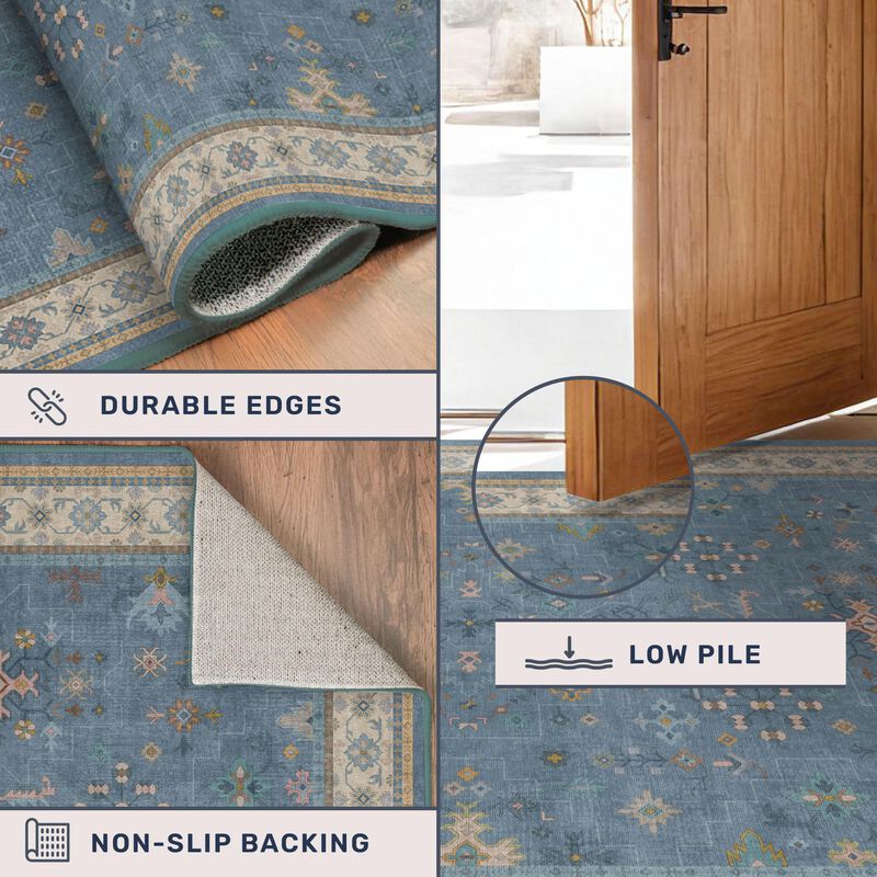 Alfombra Hazo Haus 244x152 Cm Azul Gris&aacute;ceo Lav... image number null