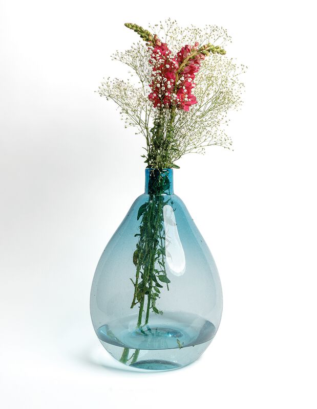 Jarr&oacute;n&nbsp;Decorativo de Vidrio Soplado Azul Medite... image number null