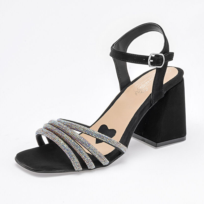 D'Monas zapatilla abierta para mujer negro plat... image number null