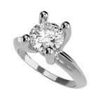 Anillo de Compromiso de 14K con Diamante de Laboratorio 0.50 CT F VS1 Talla 4 ORO BLANCO 14K &ndash; / M230-50-14W-LG-4