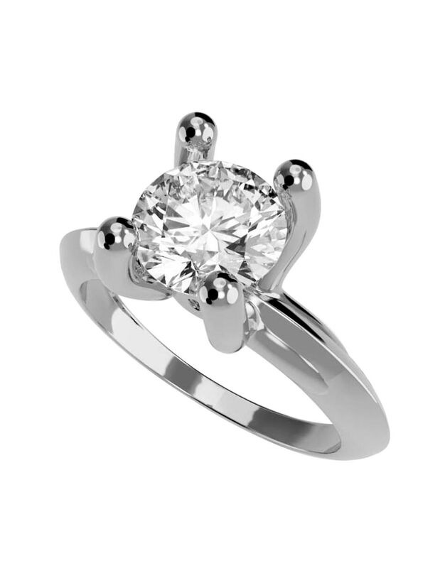 Anillo de Compromiso de 14K con Diamante de Lab... image number null