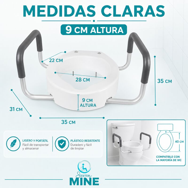Incremento Wc Lujo (altura 9cm): Descansa Brazo... image number null