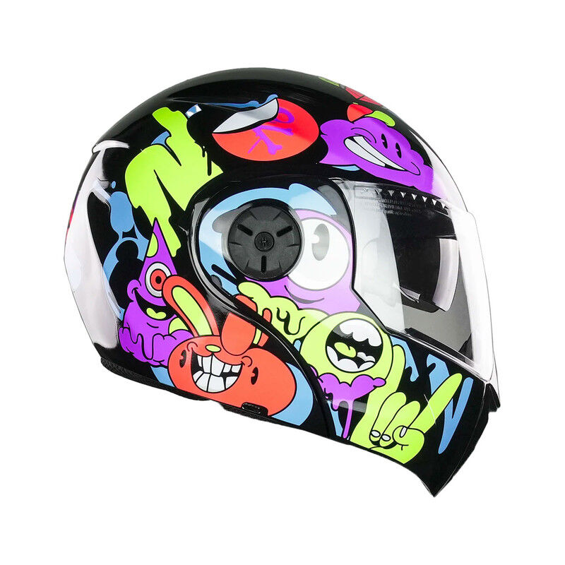 Casco Kov Kids Crazy Rain Negro/naranja Unitall... image number null