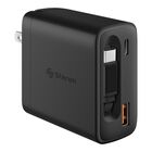 Steren Cargador Gan Usb C Pd 65 W / Usb Qc 18 W, Con Cable Retr&aacute;ctil Incorporado Eli-7065c
