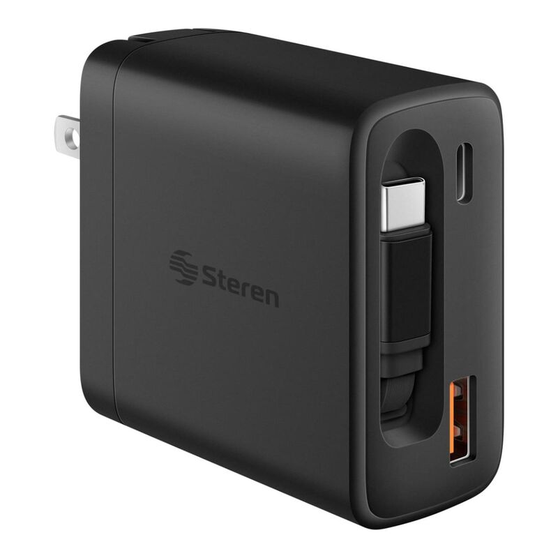 Steren Cargador Gan Usb C Pd 65 W / Usb Qc 18 W... image number null