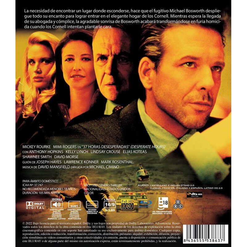 37 Horas Desesperadas [blu-ray] (1990) Desperat... image number null