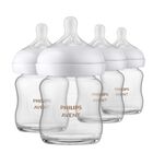 Biber&oacute;n Philips Avent Glass Natural De 120 Ml, Paquete De 4