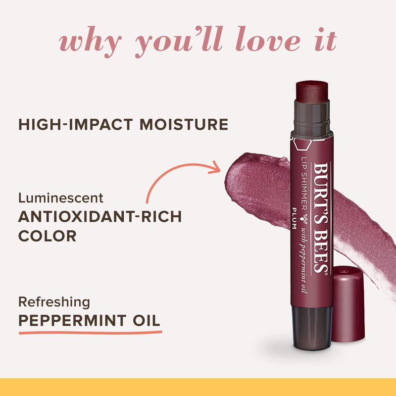 B&aacute;lsamo Labial Burt's Bees Shimmer Plum En Barr... image number null