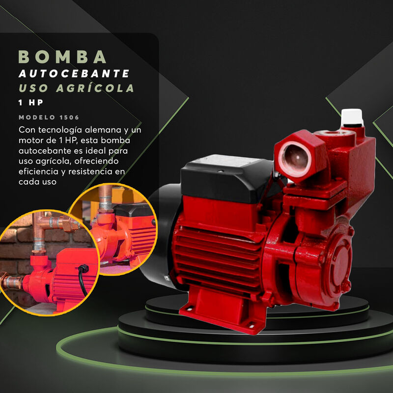 Bomba Autocebante 1hp Embobinado De Cobre Adir ... image number null