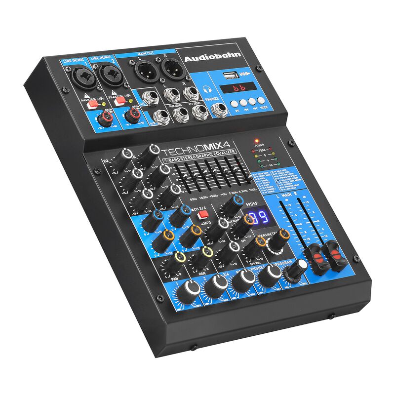 Mezcladora profesional 4 canales Audiobahn TECH... image number null