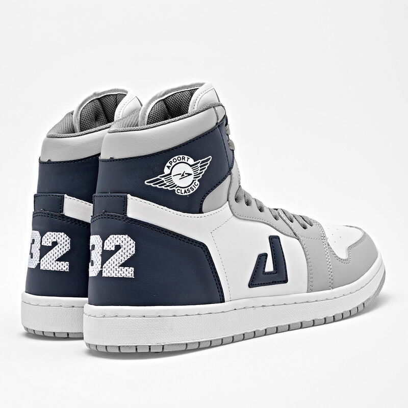 Apoort Tenis urbano para hombre blanco gris mar... image number null