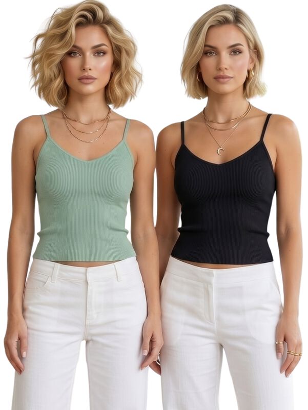 Pack 2 Blusas Texturizada Bl-1012-px2 Negro Y V... image number null