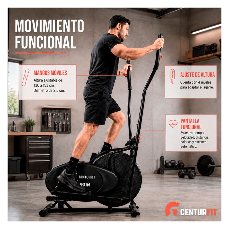 El&iacute;ptica Magn&eacute;tica Mec&aacute;nica 16 Niveles 100 Kg M... image number null