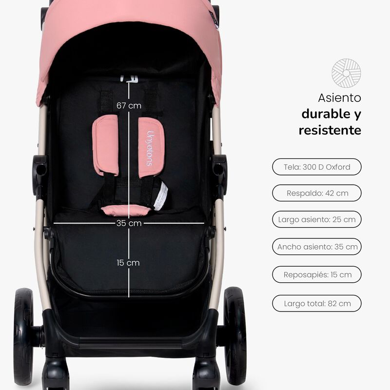 Carriola Compacta Unyotons K6 Rosa Plegable image number null