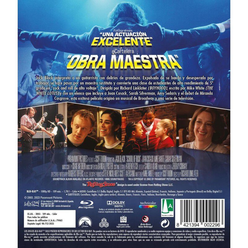 Escuela de Rock (School of Rock) (Blu-ray) [Blu... image number null