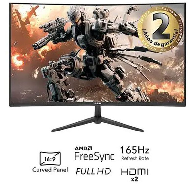 Monitor Gamer Curvo marca RCA 24¨ Full HD 165Hz... image number null