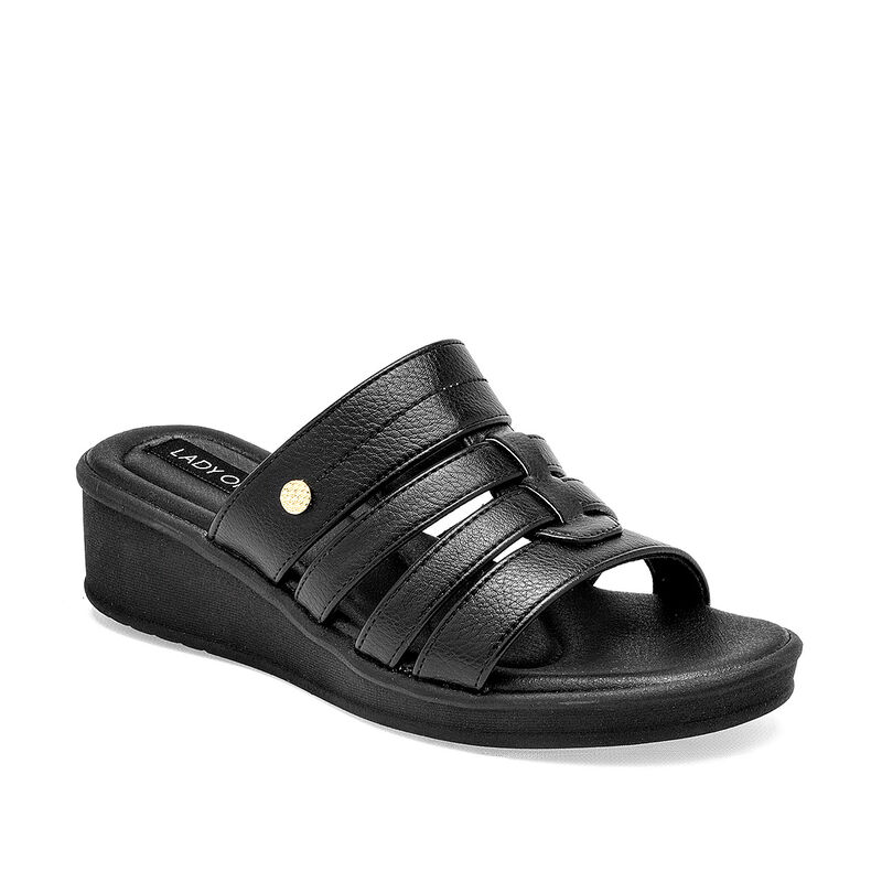 Lady One sandalia cu&ntilde;a para mujer negro cod 140... image number null