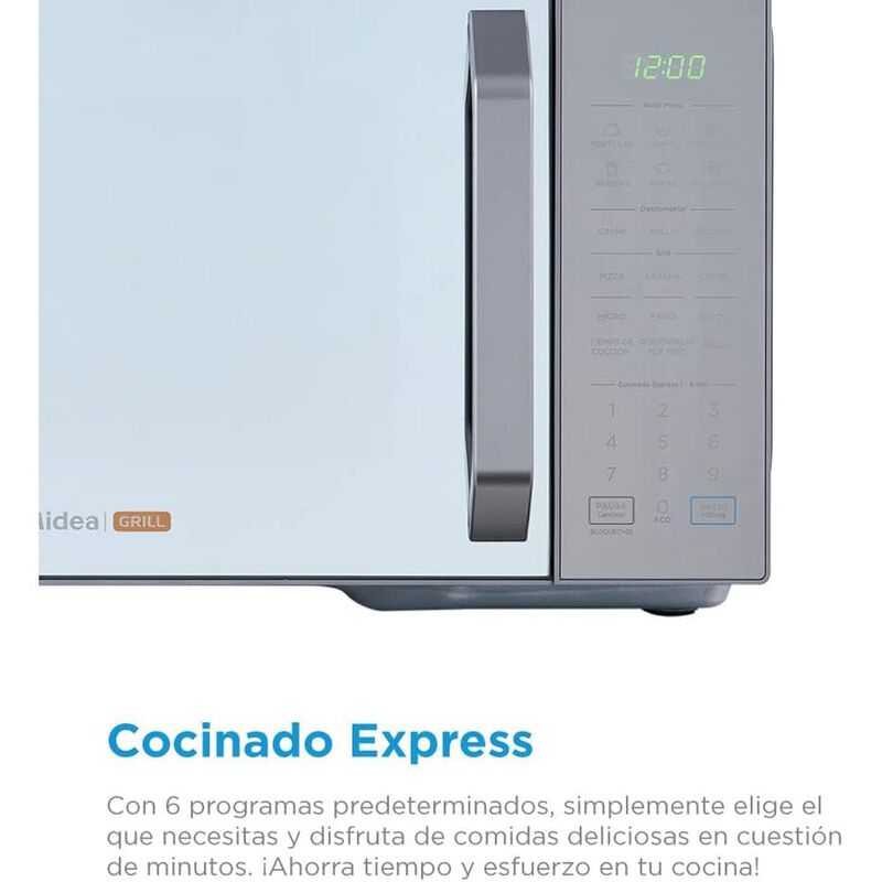 MICROONDAS MIDEA MMDXG11S2MG 1.1 PIES GRILL PUE... image number null