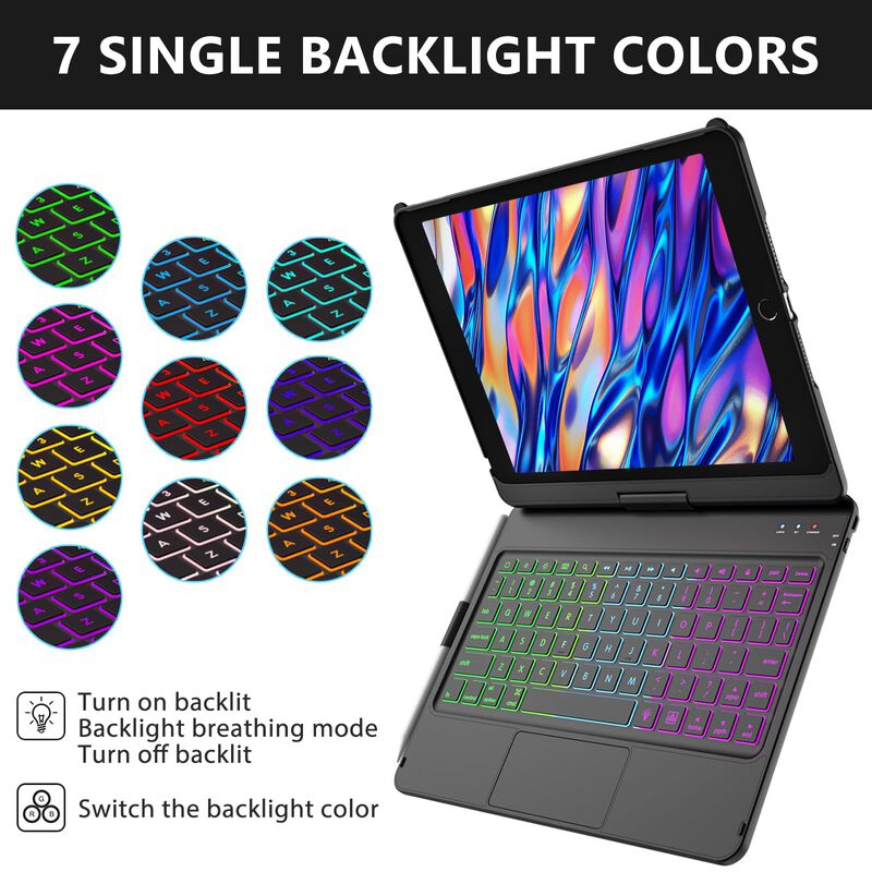 Funda Para Ipad Con Teclado Amzcase Para Ipad D... image number null
