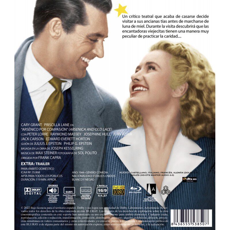 Ars&eacute;nico Por Compasi&oacute;n [blu-ray.] (1944) Arseni... image number null