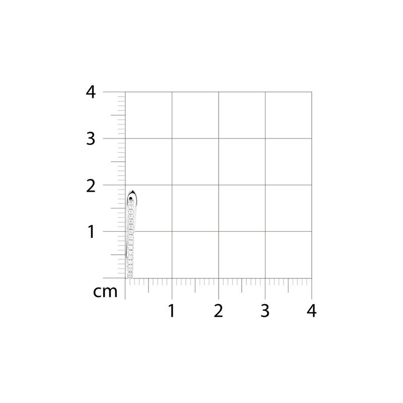 Arracadas Ovaladas De Oro Blanco 14K Con 12Pts ... image number null