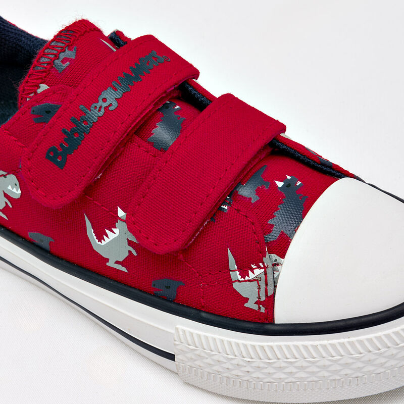 Bubble Gummers Tenis Velcro Lona Para Ni&ntilde;o Rojo... image number null