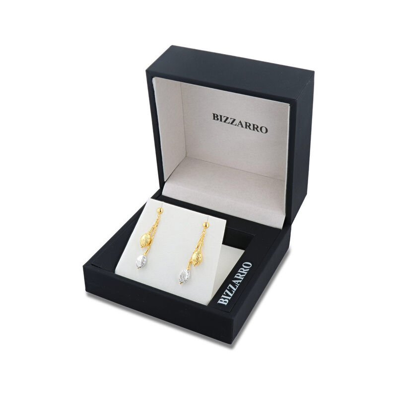 Aretes De Oro Amarillo Y Blanco 14k | Bizzarro image number null
