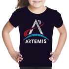 Camiseta Word Art Para Ni&ntilde;a - Logo NASA Artemis - Negro