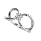 Anillo de Compromiso en Oro Blanco 10K con Circonia -  Talla:5.5/ FJ689-10W-CZ-55