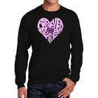 Sudadera De Cuello Redondo Word Art Para Hombre - Forever In Our Hearts - Negro