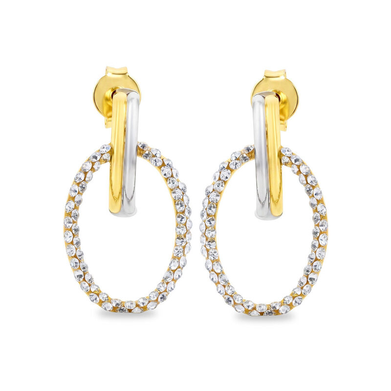 Aretes 2begold Amarillo Con Blanco (925+1/10 14... image number null
