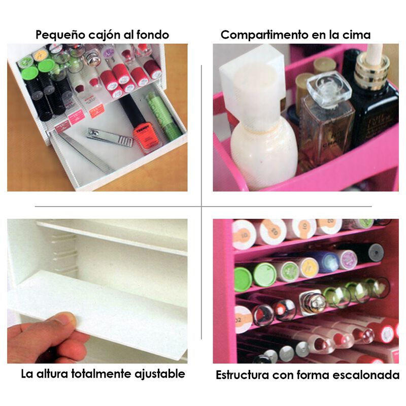 Organizador Para Cosm&eacute;ticos - Blanco image number null