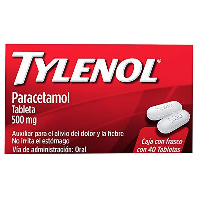 Paracetamol Tylenol 40 Tabletas 500 Mg image number null